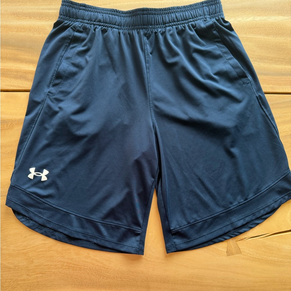 Under Armour Kid’s Navy Performance Shorts Size Y-Large